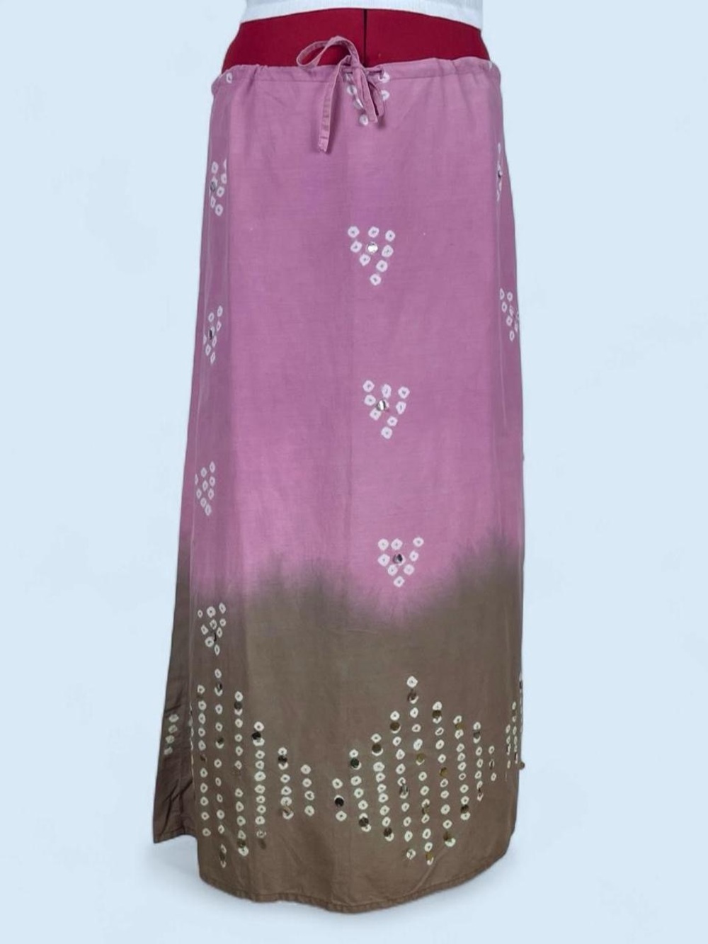 Y2K Pink and Brown Ombre Maxi Skirt